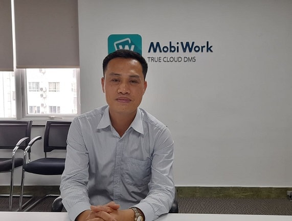 Ông Hoàng Thế Anh, giám đốc kinh doanh công ty phần cổ phần công nghệ Mobi work Việt Nam.