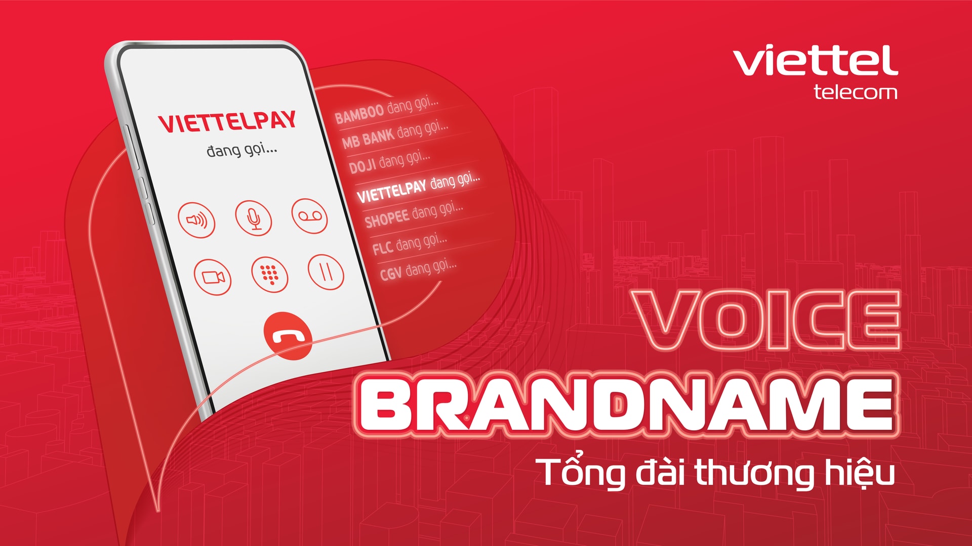 Voicebrandname là dịch vụ giúp tên thương hiệu hoặc thông điệp truyền thông của thương hiệu hiển thị lên thiết bị di động của khách hàng khi gọi tới thay vì dãy số như thông thường.