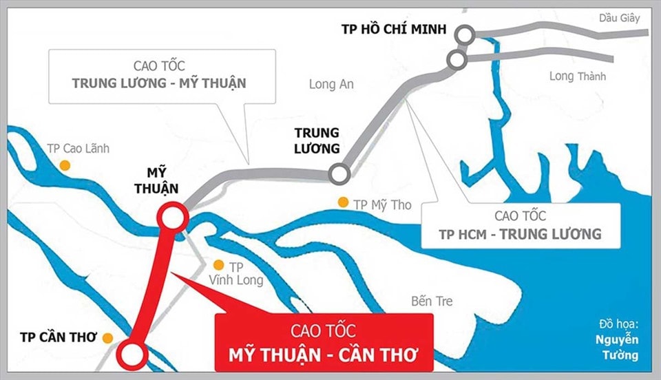 Dự án có chiều dài gần 23 km, trong đó đoạn qua tỉnh Vĩnh Long dài 12,5 km và đoạn qua Đồng Tháp dài khoảng 10,44 km. Điểm đầu của dự án cao tốc là tại vị trí phường Tân Hòa, thành phố Vĩnh Long, tỉnh Vĩnh Long và điểm cuối tại Km130+337 (nút giao Chà Và, kết nối Quốc lộ 1), xã Thuận An, thị xã Bình Minh, tỉnh Vĩnh Long