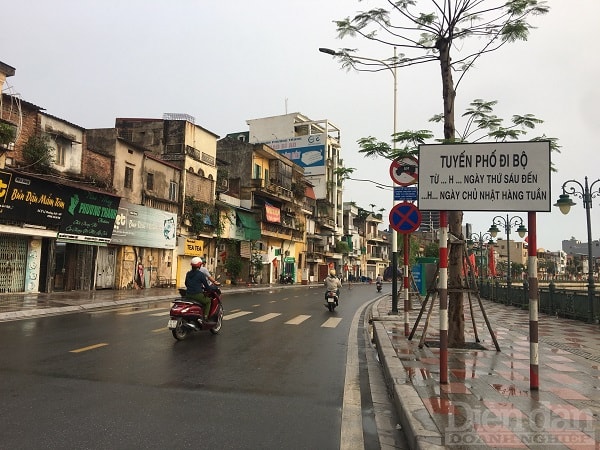 “Đề án thí điểm đường phố đi bộ tại tuyến đường hai bờ sông Tam Bạc” vẫn đang chờ phê duyệt