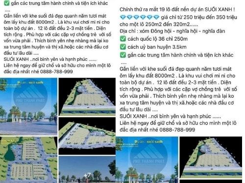 Mặc dù chưa được cấp phép và các thủ tục liên quan chưa đầy đủ nhưng hàng nghìn m2 đất đã được 