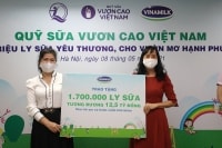 Vinamilk & Quỹ sữa “Vươn Cao Việt Nam” 2021 trao tặng 1,7 triệu ly sữa cho trẻ em khó khăn giữa dịch Covid-19