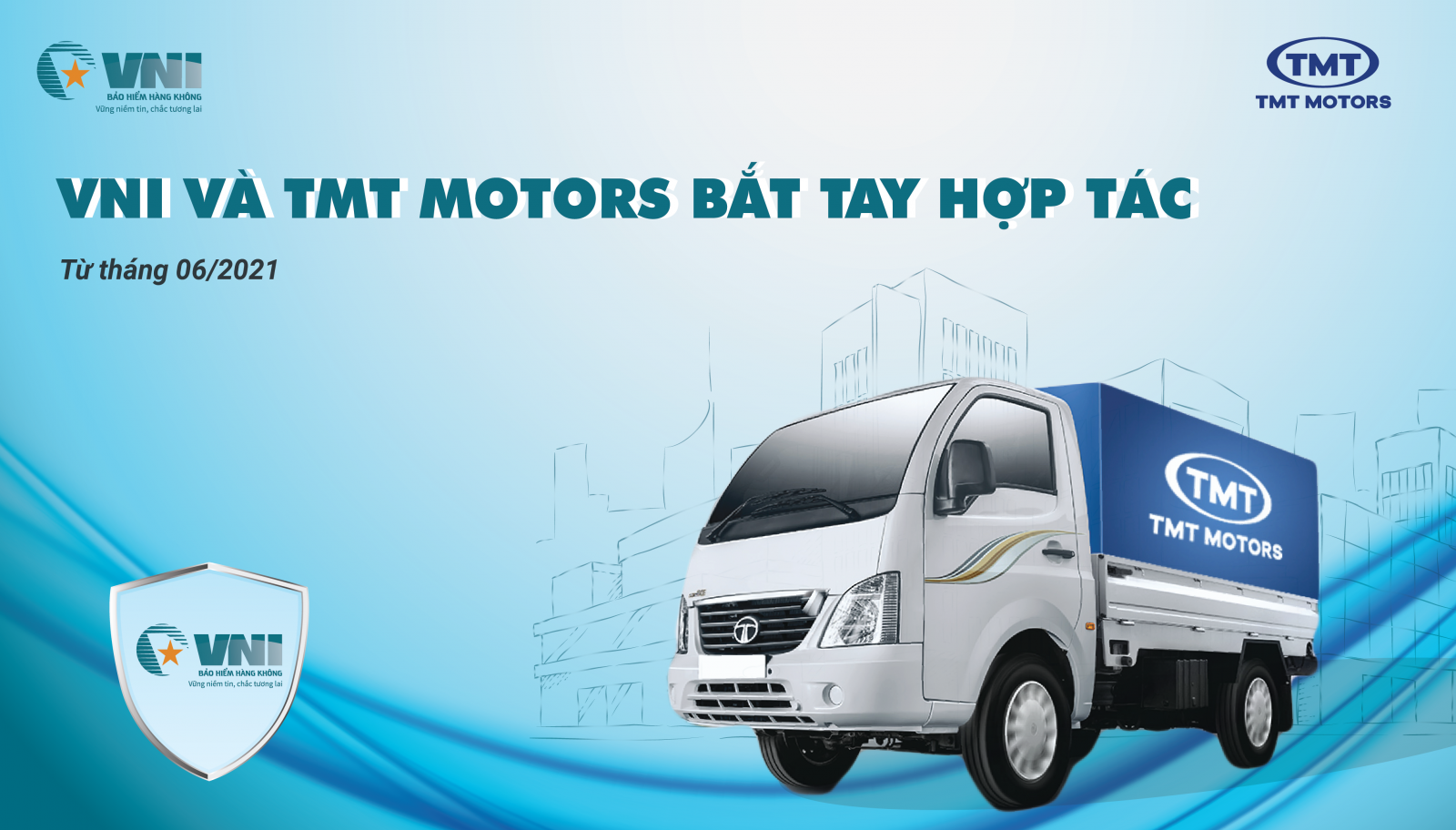 VNI và TMT Motors vừa ký kết thỏa thuận hợp tác về phân phối bảo hiểm xe cơ giới. Theo thỏa thuận, VNI sẽ chính thức trở thành nhà cung cấp các sản phẩm bảo hiểm cho khách hàng của TMT Motors. 