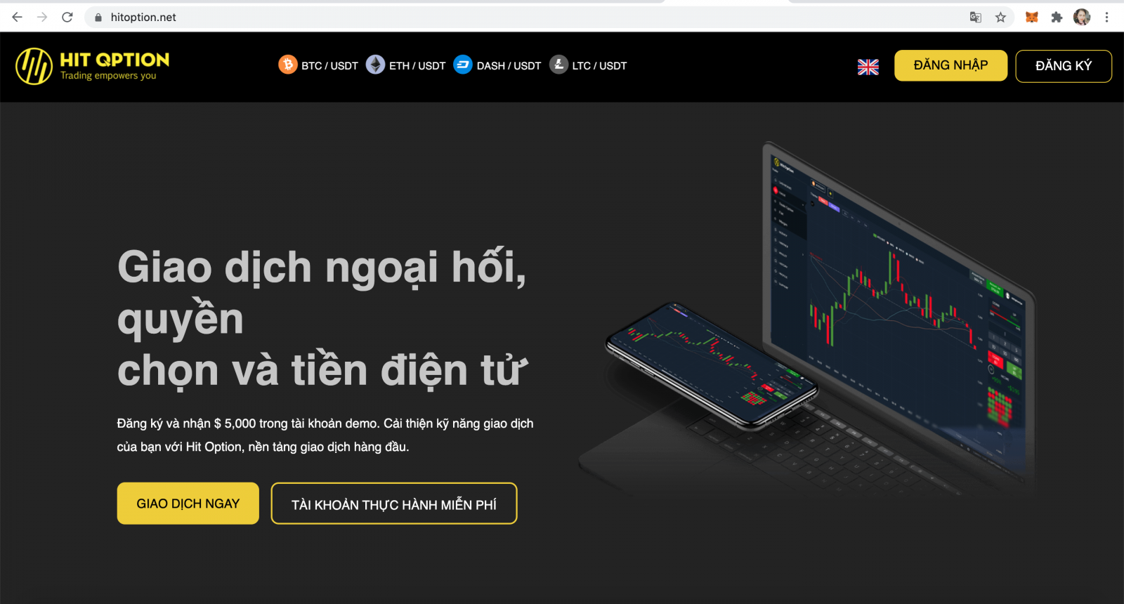 Sàn giao dịch Hitoption được giới thiệu đến từ Vương quốc Anh, thực chất là do một người Việt Nam dựng lên