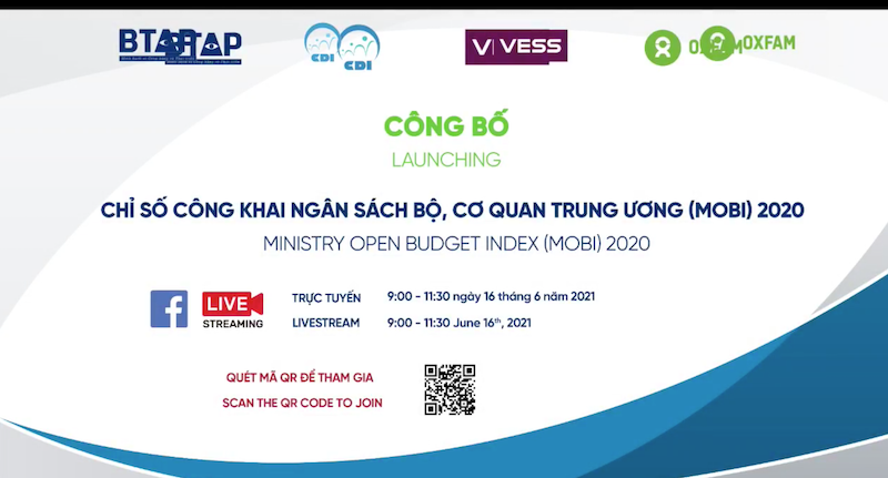 Công bố chỉ số MOBI 2020, Bộ Tài chính có thứ hạng cao nhất với 66,63 điểm quy đổi, xếp hạng công khai ở mức tương đối đầy đủ