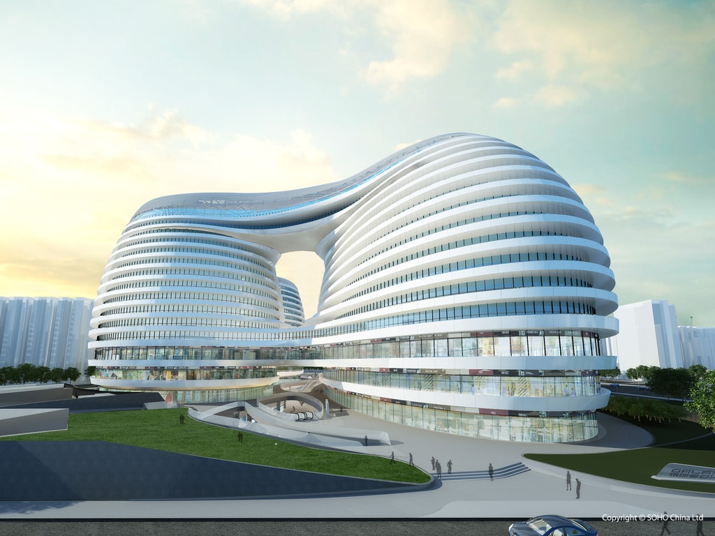 ổ hợp văn phòng, thương mại & giải trí -p/Galaxy SOHO tại Bắc Kinh, Trung Quốc.
