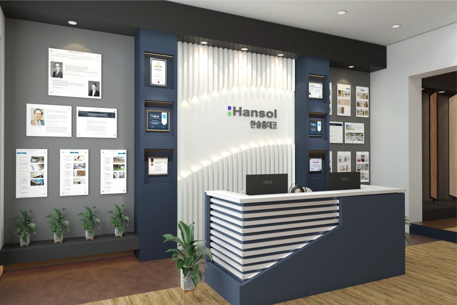 Showroom sàn gỗ thương hiệu Hansol Hàn Quốc độc quyền tại Việt Nam