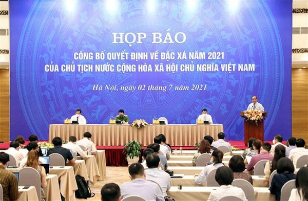 Toàn cảnh buổi họp báo. Ảnh: N.G