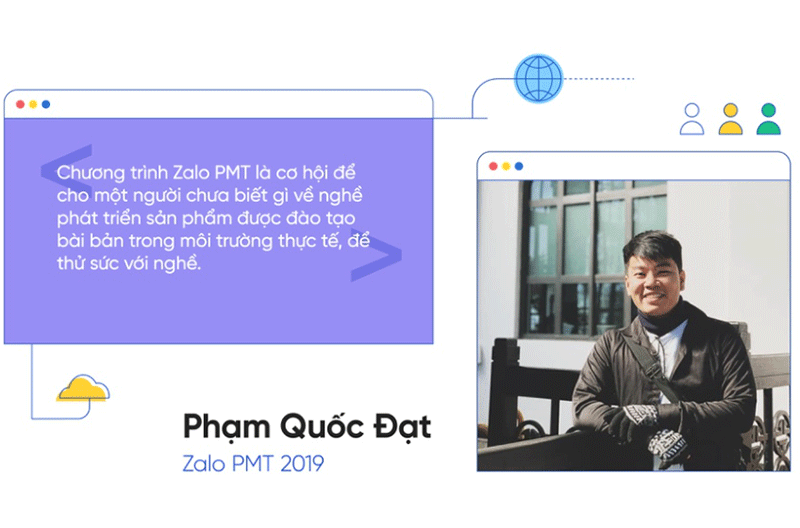 Phạm Quốc Đạt, cựu thành viên Zalo PMT 2019. Ảnh: Zalo.