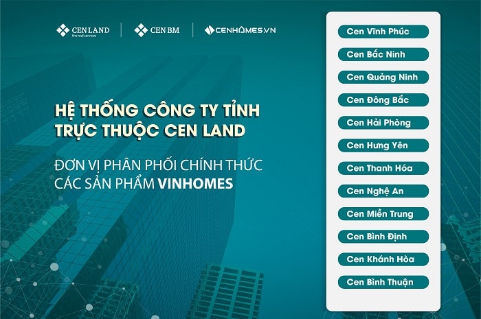 Cen Land cũng bổ sung thêm lực lượng bán hàng Vinhomes, tham vọng dẫn đầu trong hệ thống đại lý bán hàng Vinhomes trên cả nước.