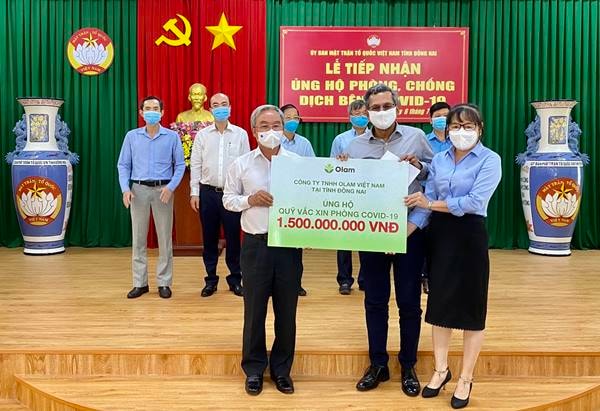 Tặng 1,5 tỷ đồng cho tỉnh Đồng Nai