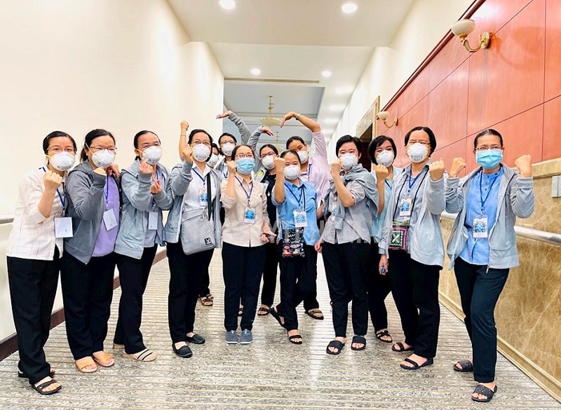 Lực lượng tình nguyện sẵn sàng lên đường làm nhiệm vụ.