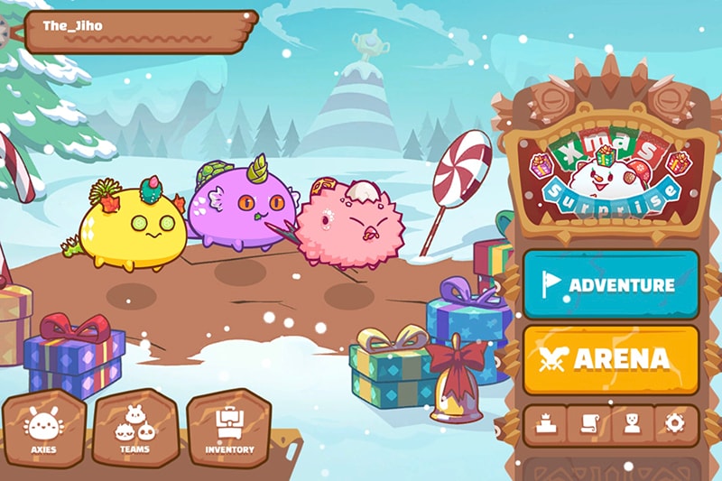 Giao diện game Axie Infinity.