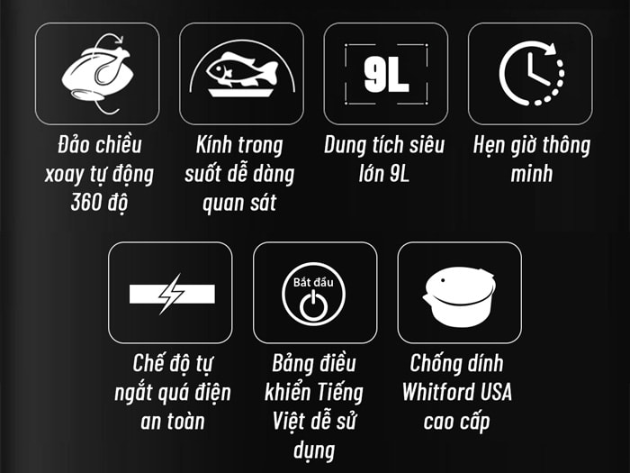 Một số tính năng nổi bật của nồi chiên không dầu