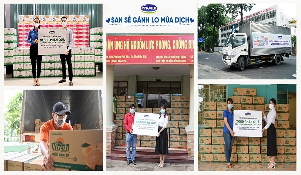 45.000 phần quà là những sản phẩm dinh dưỡng thiết yếu được Vinamilk trao tặng cho người dân, người lao động có hoàn cảnh khó khăn.