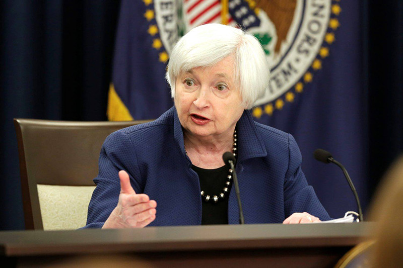 Bộ trưởng Tài chính Mỹ, bà Janet Yellen từng giữ ghế Chủ tịch Fed trước ông Powell.