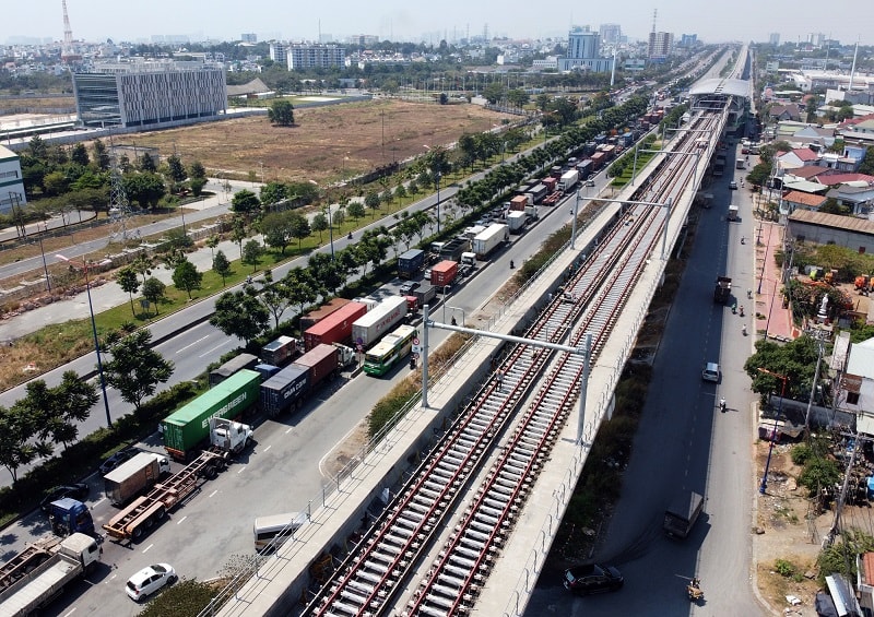 Dự án tuyến metro số 1p/đã hoàn thành 87,5% khối lượng toàn dự án, dự kiến sẽ đạt 91% vào cuối năm 2021.