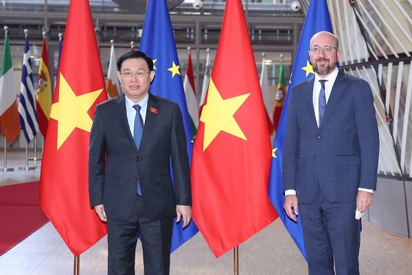 Chủ tịch Quốc hội Vương Đình Huệ đề nghị trong cuộc hội kiến với Chủ tịch Hội đồng châu Âu Charles Michel.