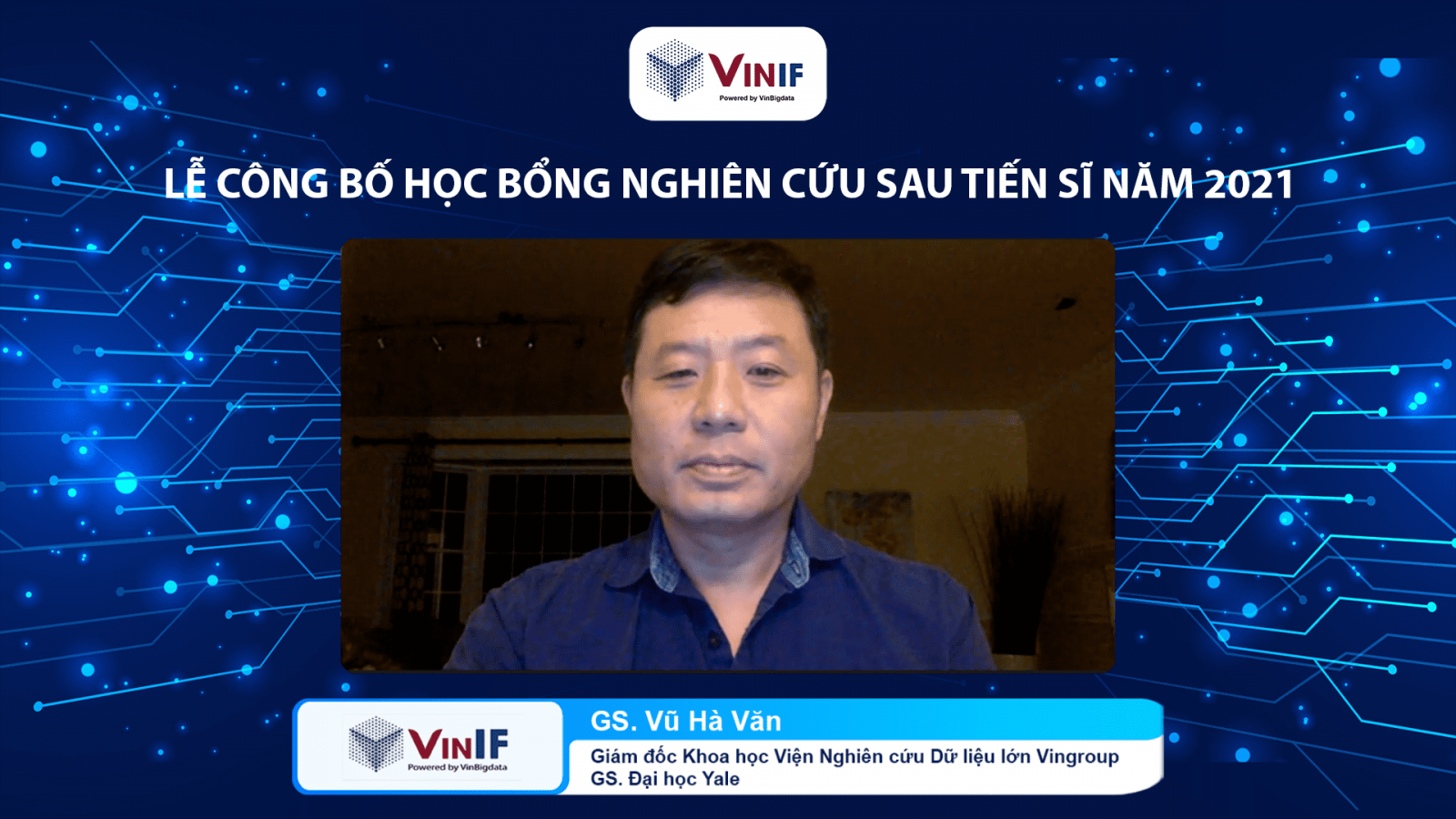 GS. Vũ Hà Văn (Giám đốc Khoa học Quỹ Đổi mới sáng tạo Vingroup - VinIF và Viện Nghiên cứu Dữ liệu lớn VinBigdata, Tập đoàn Vingroup) mong muốn chương trình sẽ mở ra cơ hội và khuyến khích các nghiên cứu sinh làm luận án ở nước ngoài quay về Việt Nam làm việc.