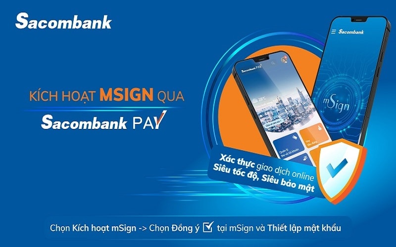 khách hàng có thể dễ dàng tải ứng dụng Sacombank Pay và ứng dụng mSign từ App Store hoặc Google Play 