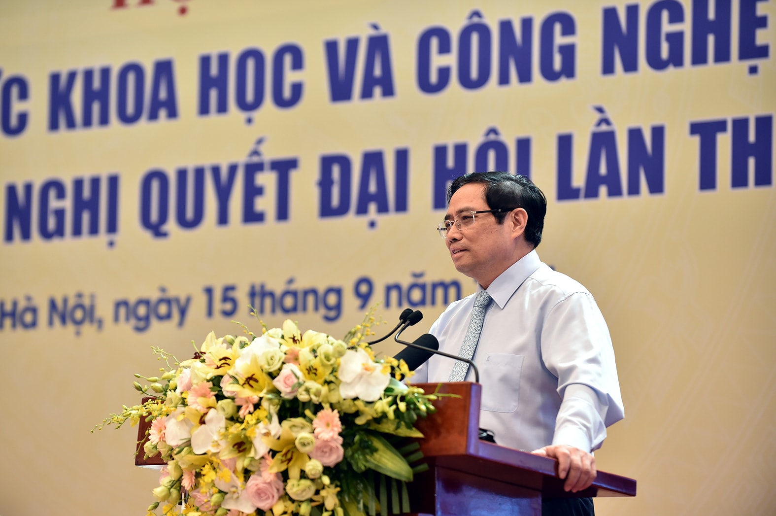 Thủ tướng Phạm Minh Chính: Chúng ta phải có nhận thức mới, tư duy khoa học mới gắn với những giải pháp thiết thực, hiệu quả để đưa chủ trương, đường lối của Đảng vào thực tiễn đời sống - Ảnh: VGP