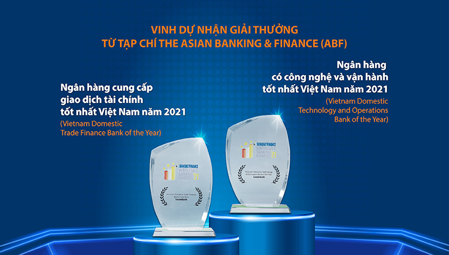 Sacombank nhận 2 giải thưởng từ The Asian Banking and finance