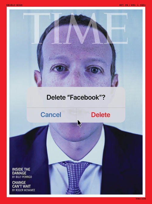 Bìa Time có sử dụng hình ảnh của CEO Facebook Mark Zukerberg