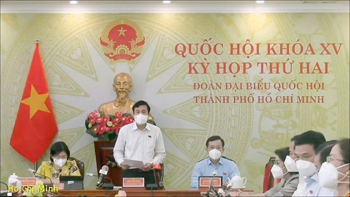 Phiên họp trực tuyến của Quốc hội chiều ngày 25/10 - Kỳ họp thứ Hai, Quốc hội khóa XV, Quốc hội thảo luận về dự án Luật sửa đổi, bổ sung một số điều của Luật Thống kê.