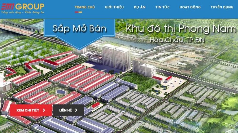 Thông tin sắp mở bán dự án trên website của DMT Group. Ảnh chụp màn hình