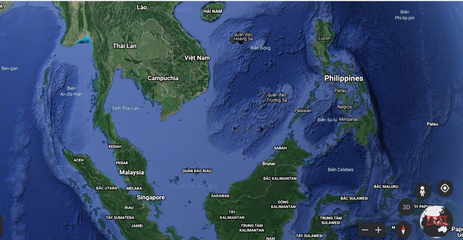 ASEAN đứng trước nhiều hơn 1 lựa chọn (Ảnh cắt từ Google Earth)