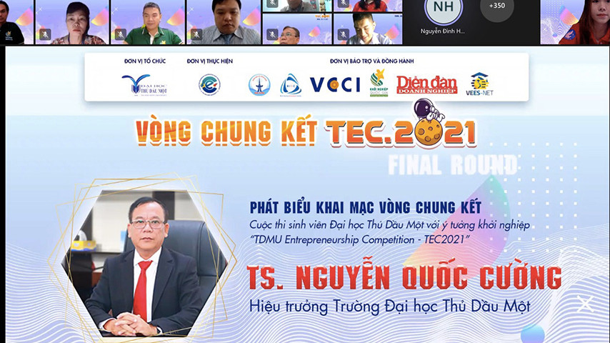 TS. Nguyễn Quốc Cường phát biểu chúc mừng thành công của cuộc thi