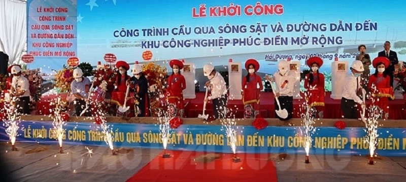 Tỉnh Hải Dương khởi công công trình cầu qua sông Sặt và đường dẫn đến KCN Phúc Điền mở rộng vào tháng 9/2021