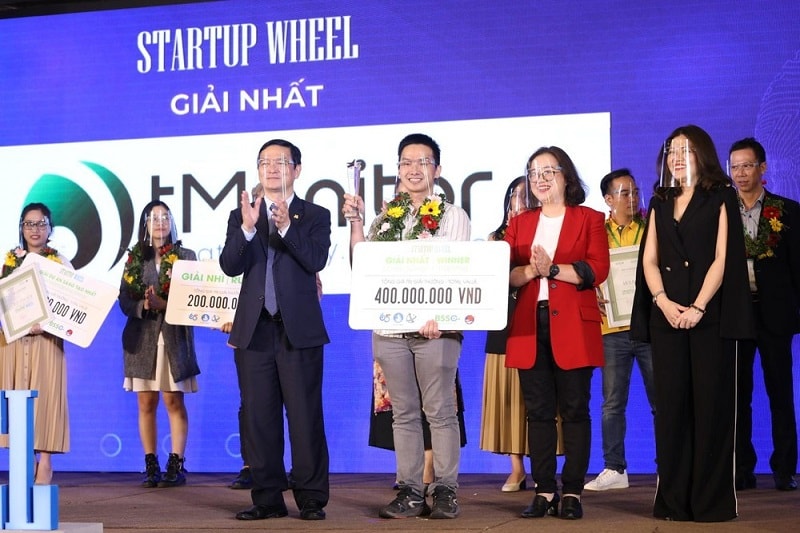 Dự án tMonitor giành Giải nhất cuộc thi Startup Wheel 2021.