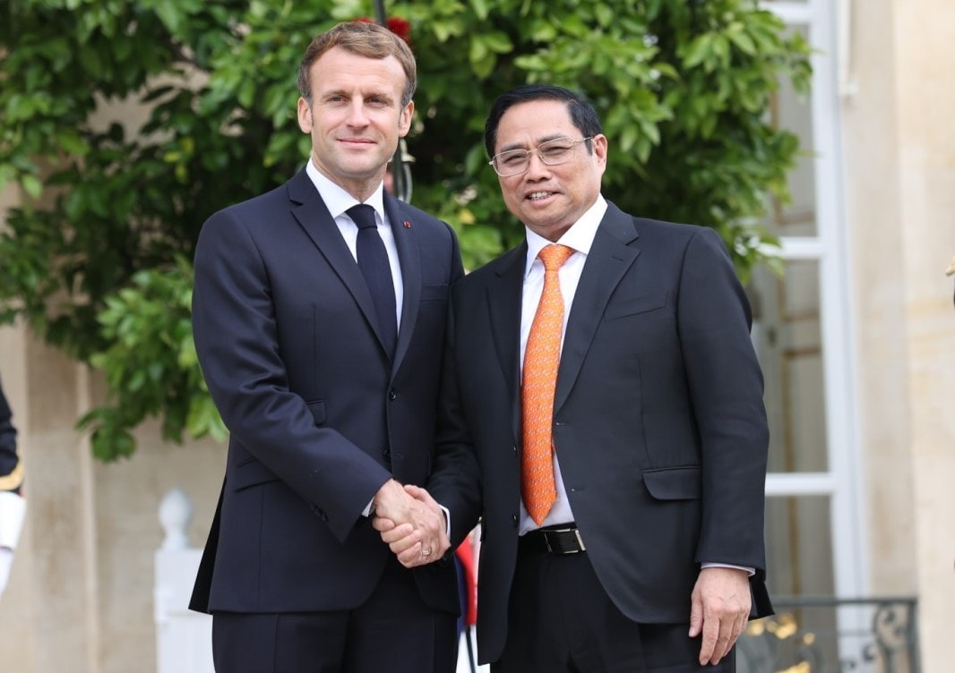 Thủ tướng Chính phủ Phạm Minh Chính hội kiến Tổng thống Pháp Emmanuel Macron