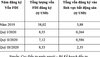 Sụt giảm vốn FDI vào bất động sản