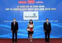 Vietcombank - Top 10 thương hiệu mạnh Việt Nam năm 2020 - 2021