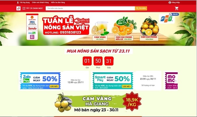 Sendo tiếp tục triển khai tiêu thụ đặc sản của Hà Giang, Hòa Bình tại “Tuần Lễ Nông sản Việt trực tuyến”. 