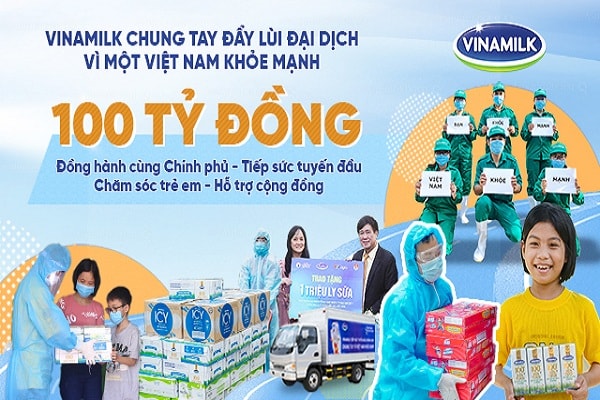 Vinamilk tích cực trong các hoạt động đồng hành chống dịch và hỗ trợ cộng đồng, trong đó đặc biệt hướng đến trẻ em.