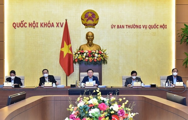 cuộc họp của Chủ tịch Quốc hội và các Phó Chủ tịch Quốc hội, về việc chuẩn bị các nội dung trình tại kỳ họp bất thường của Quốc hội khóa XV.
