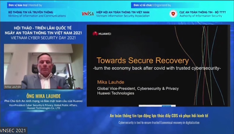 ông Mika Lauhde, Phó Chủ tịch toàn cầu về An ninh mạng và bảo mật tại tập đoàn công nghệ Huawei 