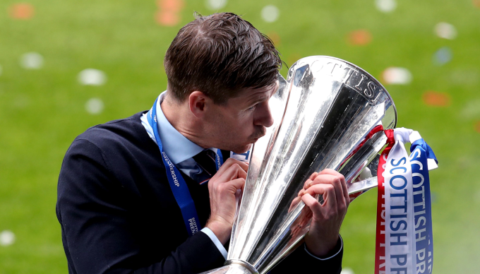 Gerrard tạo được bước đệm quan trọng ở giải Scotland. Ảnh: Sky