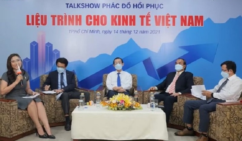 Các diễn giả và doanh nghiệp tham gia Talkshow trực tuyến “Phác đồ hồi phục” - Ảnh chụp màn hình.