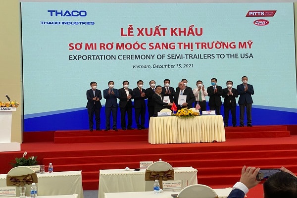 THACO Industries và PITTS Enterprises đã chính thức ký kết thỏa thuận độc quyền phân phối sơ mi rơ moóc tại thị trường Mỹ 