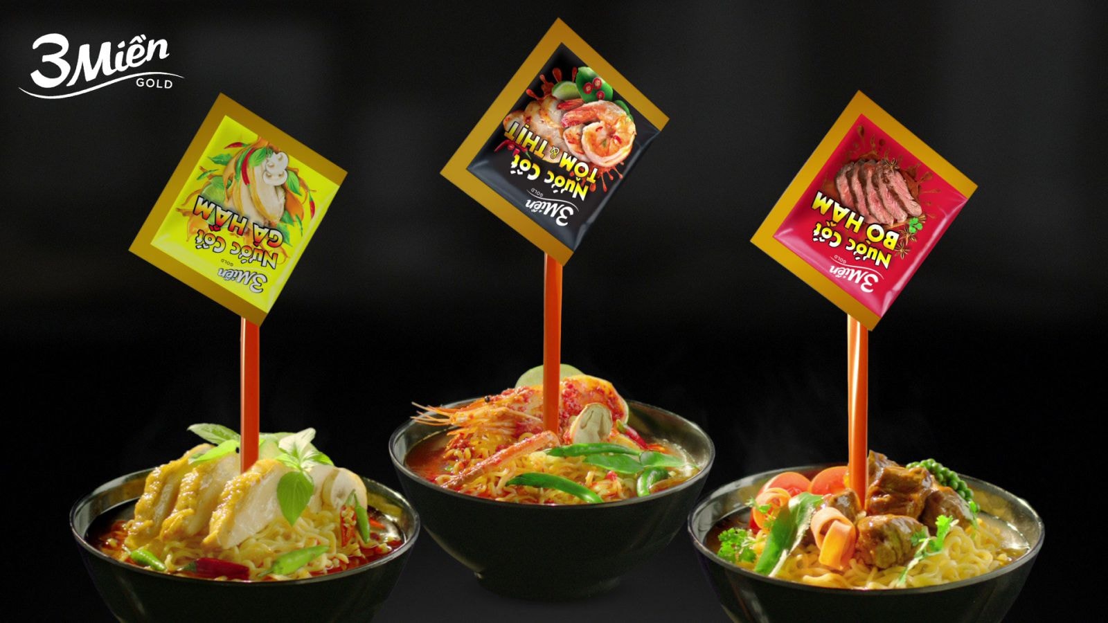 Mì 3 Miền chinh phục người dùng với gói nước cốt từ thịt và xương hầm nhiều giờ, thỏa mãn tiêu chí đậm đà - bổ dưỡng - an toàn.