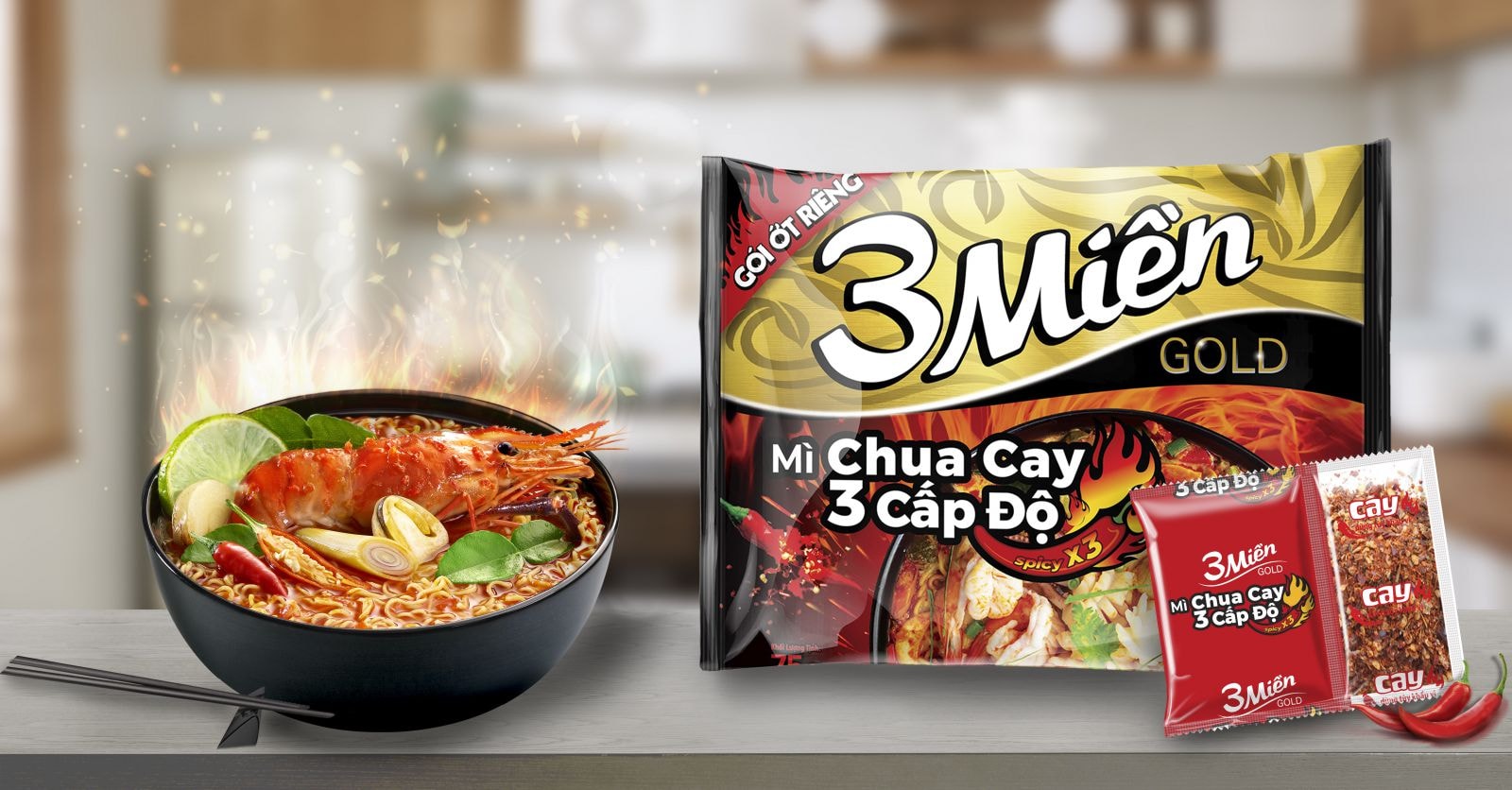 Nhấn để phóng to ảnhMì 3 Miền Chua cay 3 Cấp Độ - Chua cay chuẩn vị mỗi người.