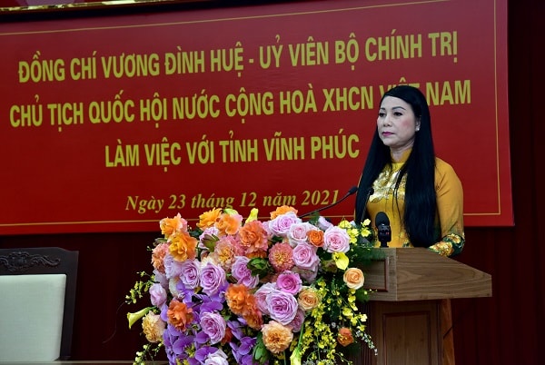 Bí thư tỉnh ủy Vĩnh Phúc Hoàng Thị Thúy Lan.