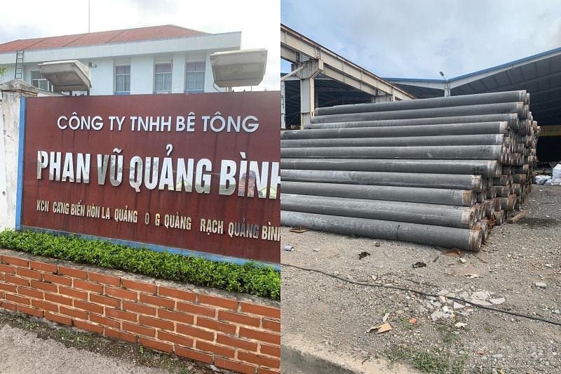 Hình ảnh cọc bê tông ly tâm mang nhãn mác 环台 (Hwantai - Hoàn Đài) 