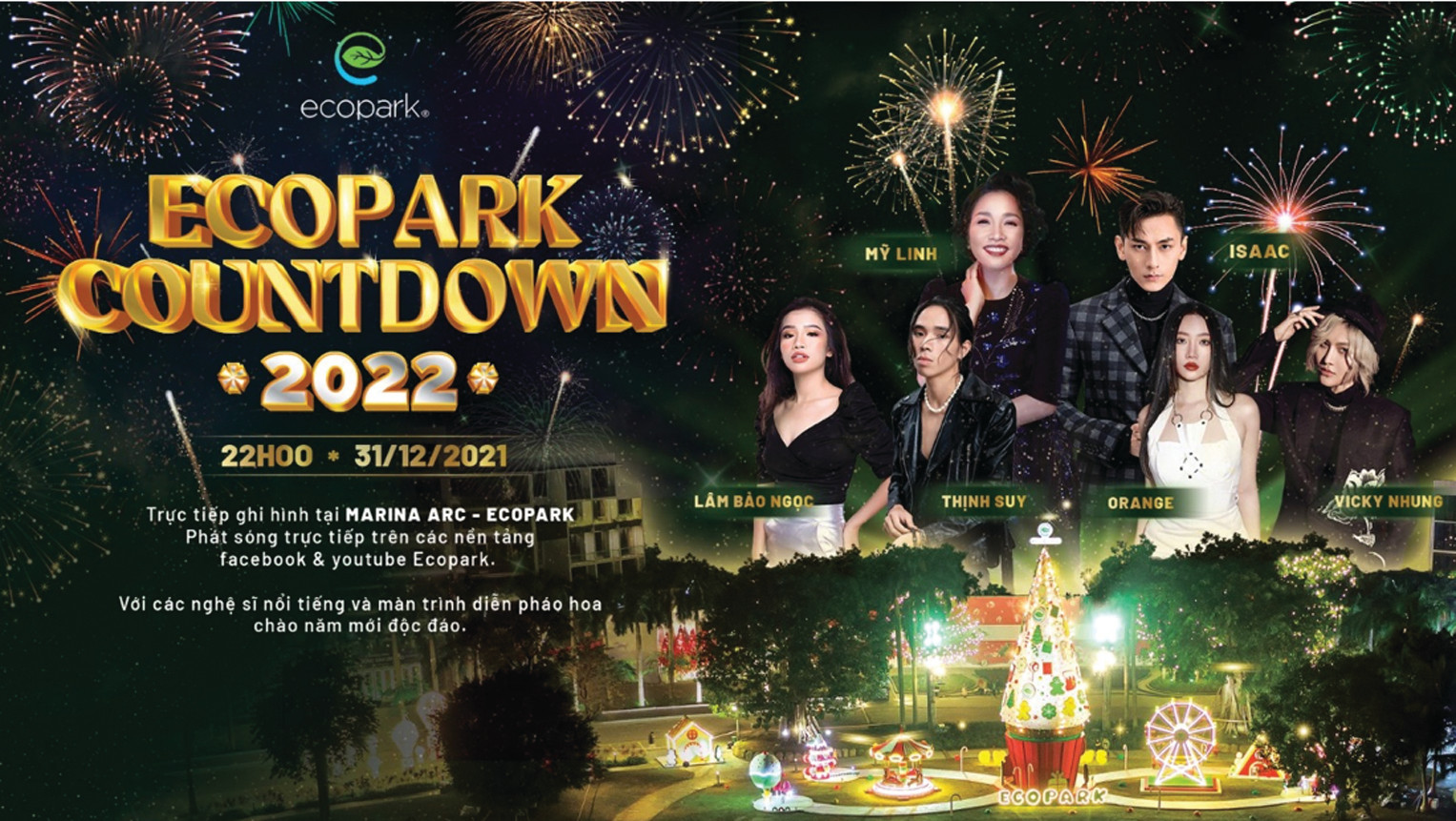  Cư dân Ecopark được thưởng thức đại tiệc chào năm mới (Countdown) ngay tại nơi mình sống. 