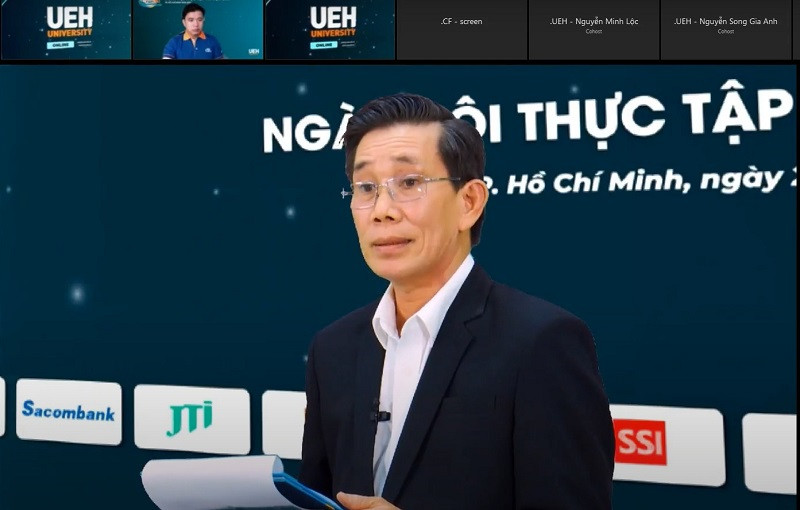 GS.TS Sử Đình Thành, Hiệu trưởng Trường Đại học Kinh tế TP HCM (UEH) khai mạc Ngày hội