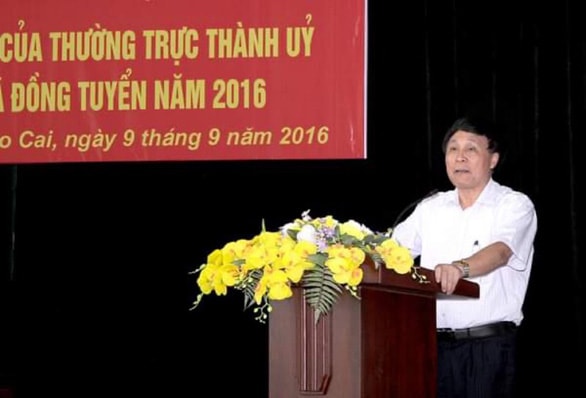 Ông Nguyễn Quang Huy khi còn đương chức - Ảnh: Công an tỉnh Lào Cai